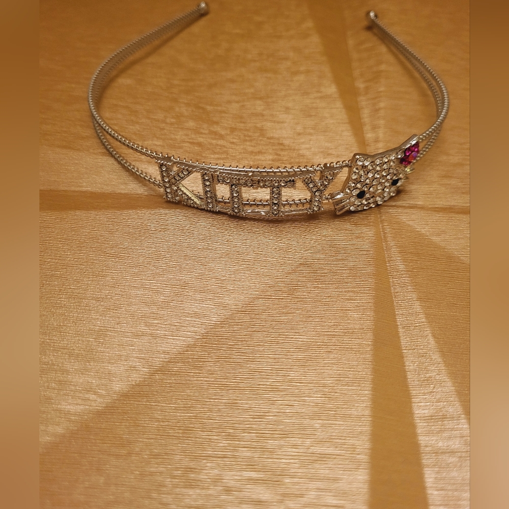 Kitty Silver Rhinestone Headband - Picture 3 of 3